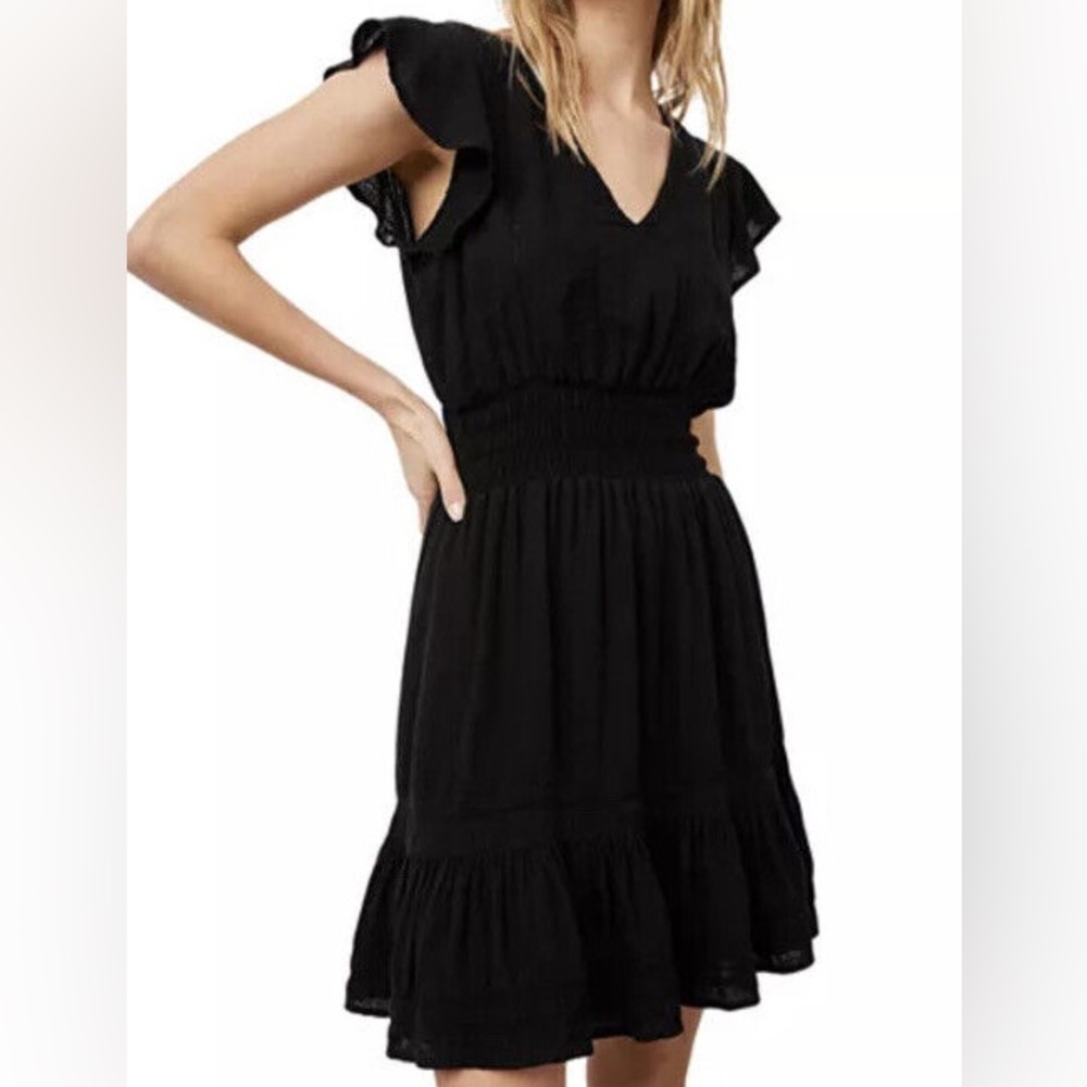 OLD NAVY | Black Ruffle Chiffon Dress Sz M